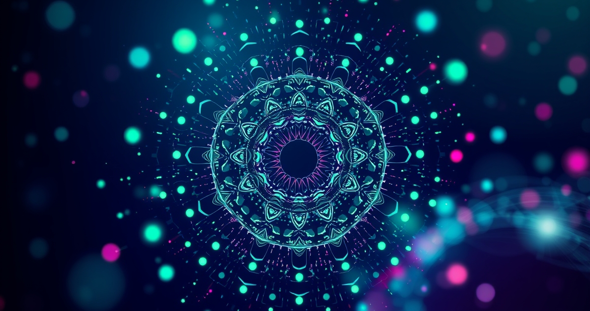 Illustration for Custom Web Application Development for Modern Businesses Unlocking Efficiency and Innovation: Abstract visualization of Custom Web Application Development for Businesses, particle cloud dispersi